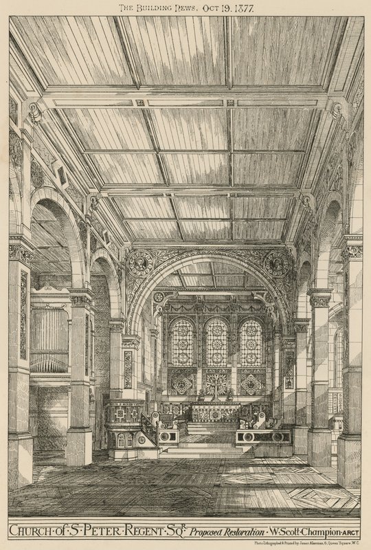 Aziz Peter Kilisesi, Regent Meydanı, Londra, önerilen restorasyon by English School