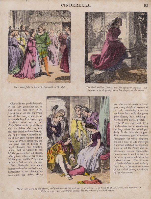 Sindirella (renkli gravür) by English School