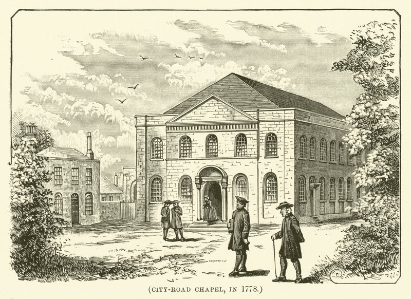 City-Road Şapeli, 1778 yılında (gravür) by English School
