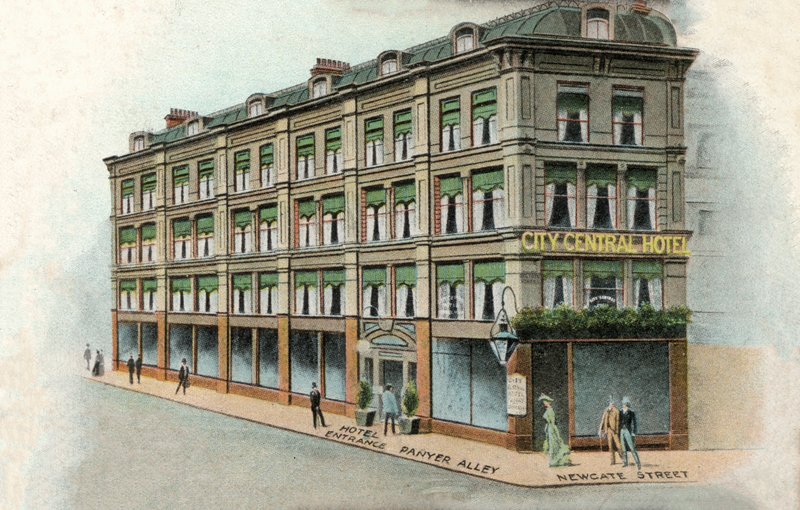 City Central Hotel, Londra (renkli taş) by English School