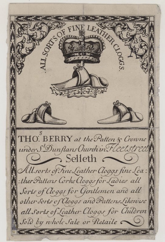 Clog Makers, Thomas Berry, ticari kart by English School