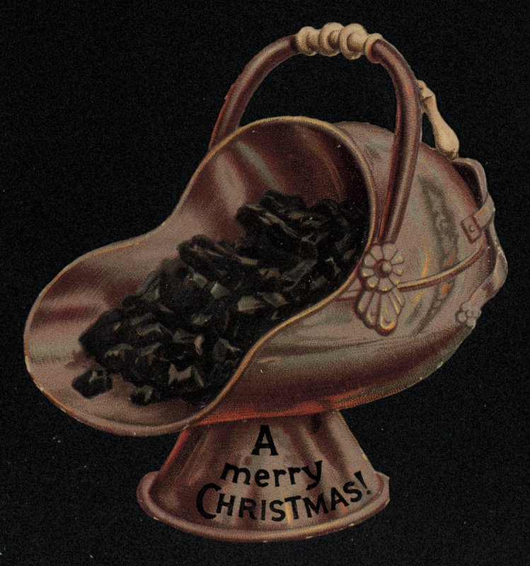 Kömür yağı, Noel tebrik kartı. (kromolito) by English School