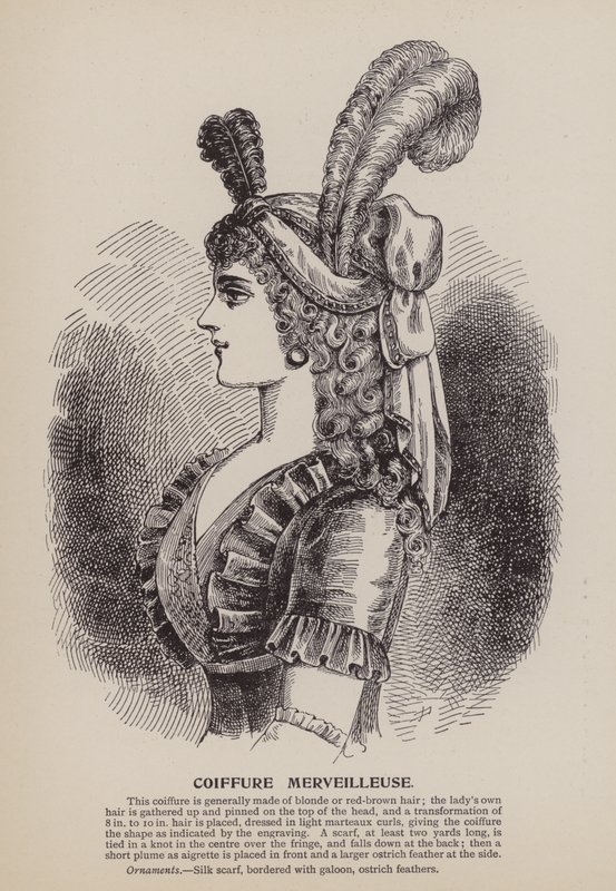 Coiffure Merveilleuse (gravür) by English School