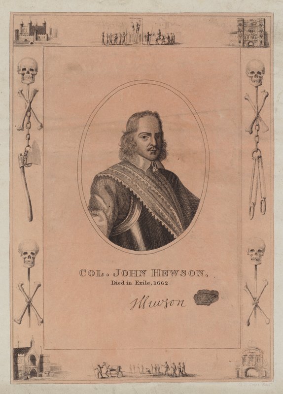 Albay John Hewson, Sürgünde öldü, 1662 by English School