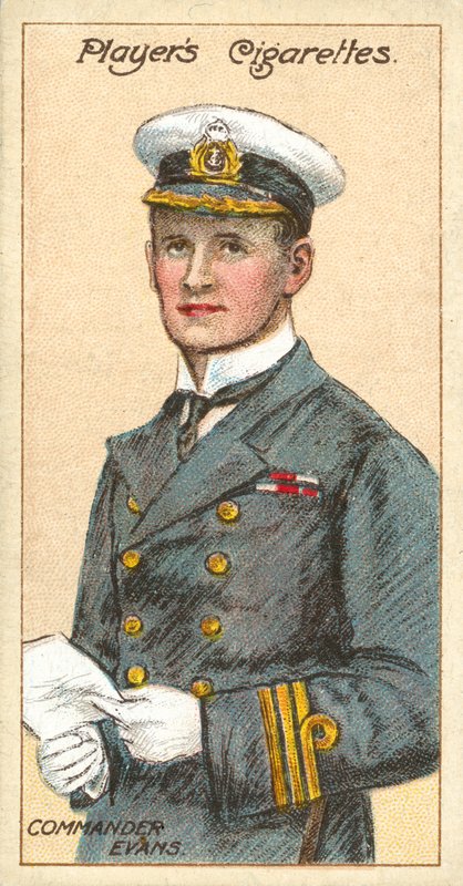 Komutan Evans (kromolitho) by English School