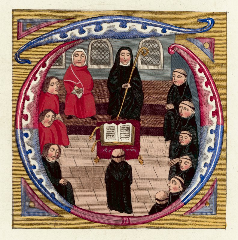 Sadakanın Teyidi (renkli gravür) by English School