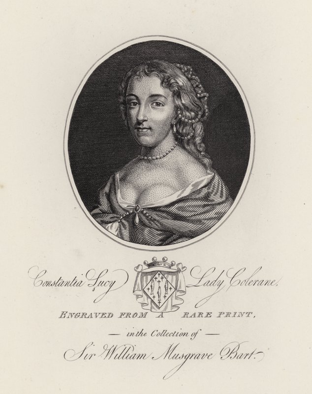 Constantia Lucy, Lady Colerane (gravür) by English School