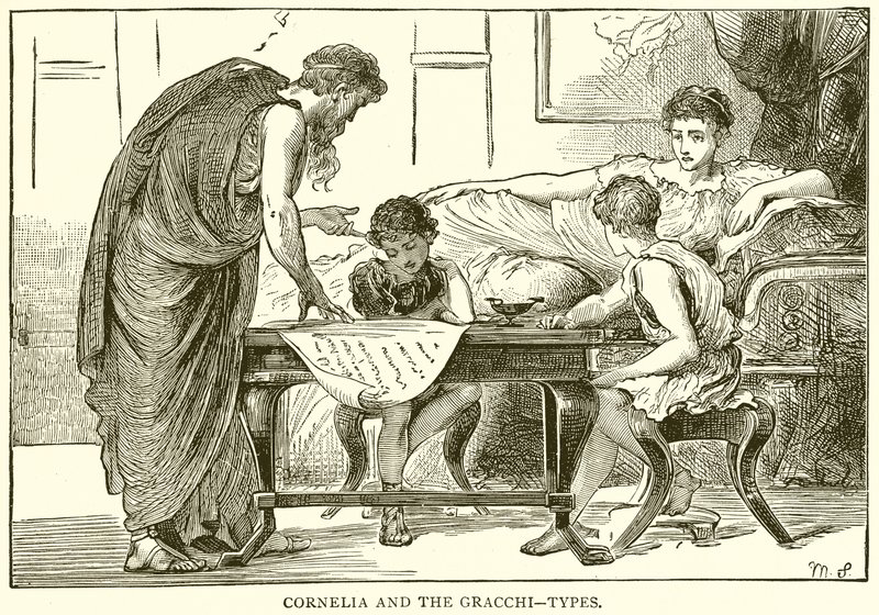 Cornelia ve Gracchi--Tipleri by English School
