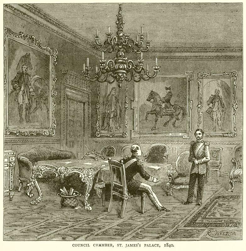 Konsey Odası, St. James Sarayı, 1840 by English School