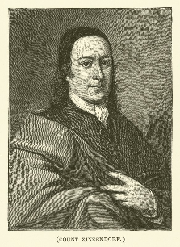 Kont Zinzendorf (gravür) by English School