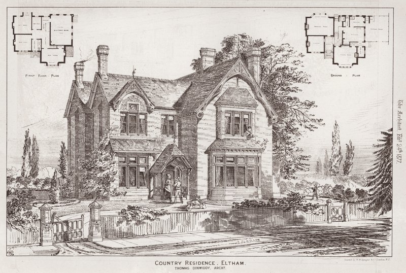 Country Residence, Eltham (gravür) by English School