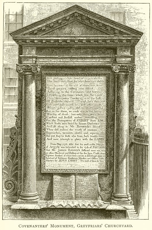 Sözleşmeler Anıtı, Greyfriars Kilisesi by English School