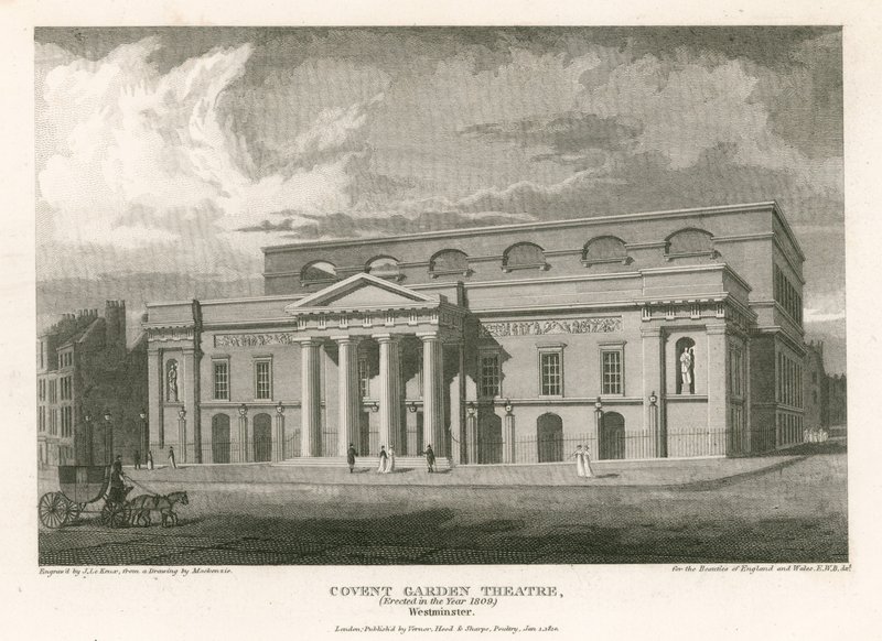 Covent Garden Tiyatrosu, Westminster, Londra (gravür) by English School