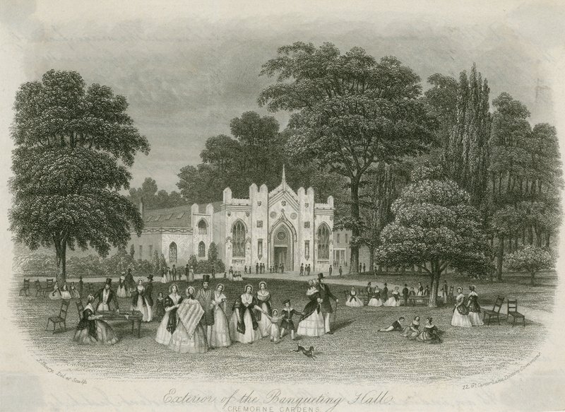 Cremorne Bahçeleri, Londra: Ziyafet Salonunun dışı by English School