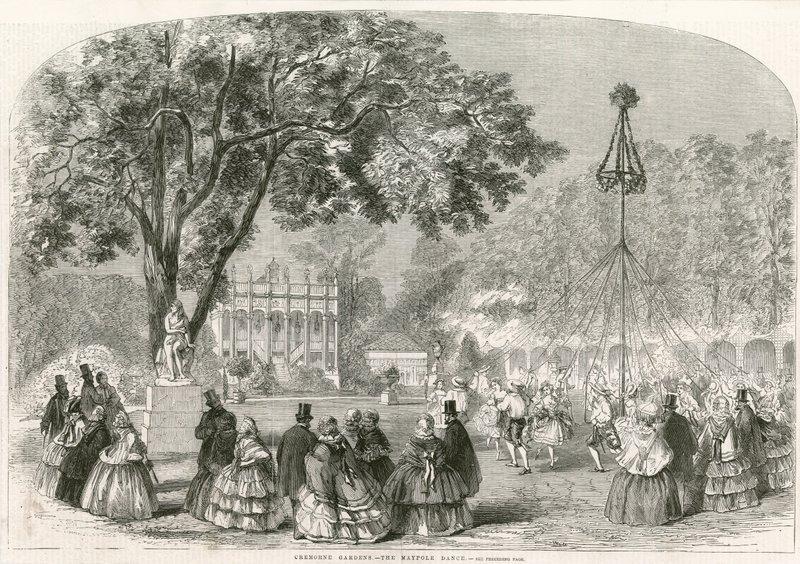 Cremorne Gardens, Londra, direği dansı by English School