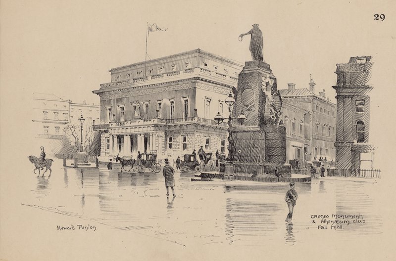 Kırım Anıtı ve Athenaeum Kulübü, Pall Mall by English School