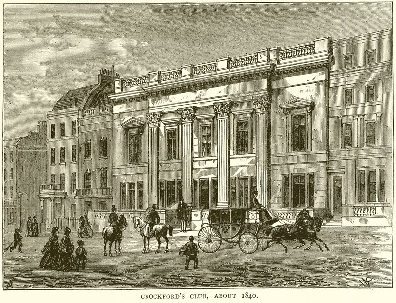Crockfords Kulübü, yaklaşık 1840 by English School