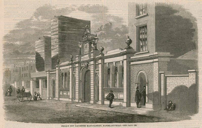 Crolls Dry Gas Meter Manufactory, Kingsland Road, Londra by English School