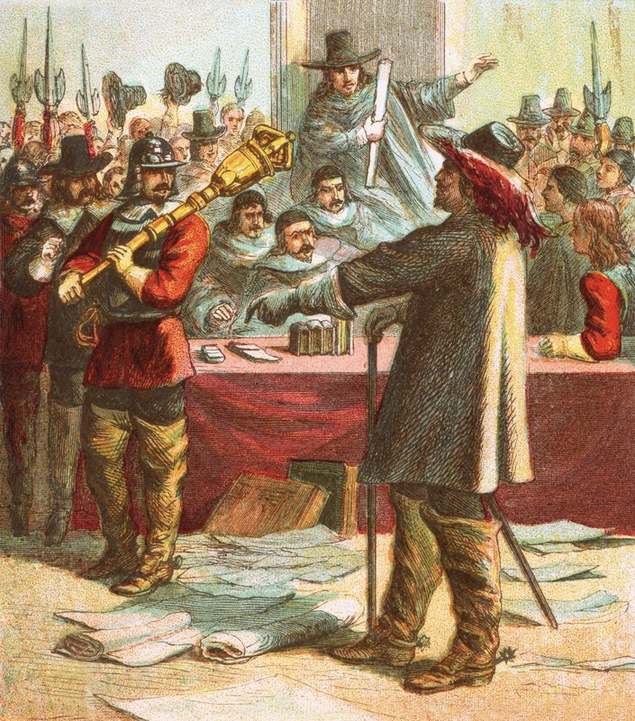 Cromwell Parlamentoyu Açtı by English School