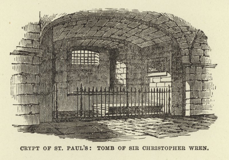 St Pauls Crypt, Sir Christopher Wren
