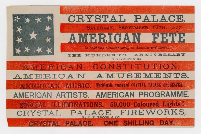 Crystal Palace, American Fete, 17 Eylül 1887 by English School