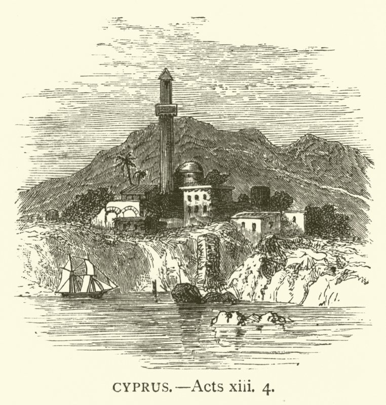 Kıbrıs, Elçilerin İşleri, xiii, 4 (gravür) by English School