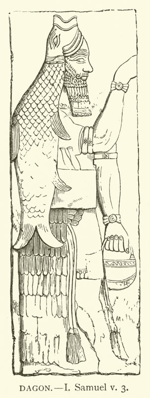 Dagon, I, Samuel, v, 3 (gravür) by English School
