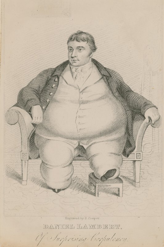Şaşırtıcı şişmanlığa sahip Daniel Lambert by English School