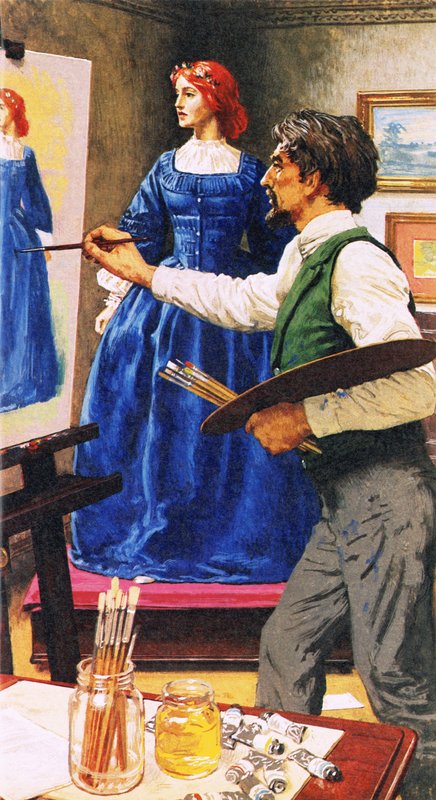 Dante Gabriel Rossetti, daha sonra karısı olacak olan Elizabel Siddal
