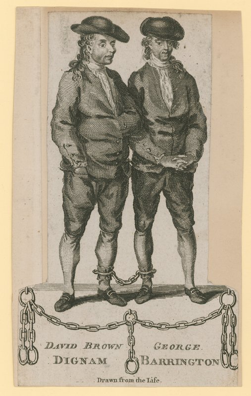 David Brown Dignam ve George Barrington, hayattan alınmış by English School