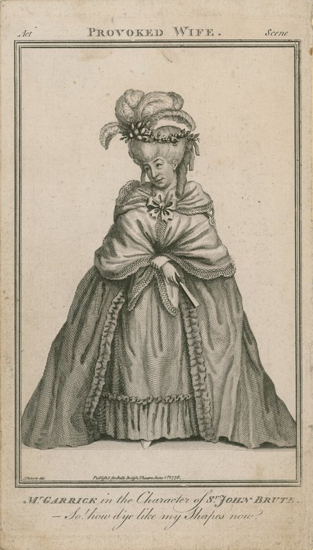 Sir John Brute karakterinde David Garrick by English School