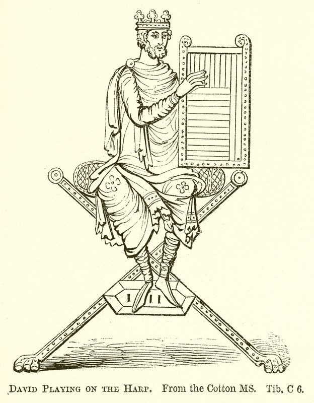 Arp üzerinde oynayan David by English School
