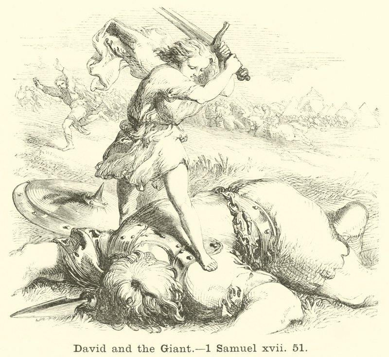Davut ve Dev, 1 Samuel, xvii, 51 by English School