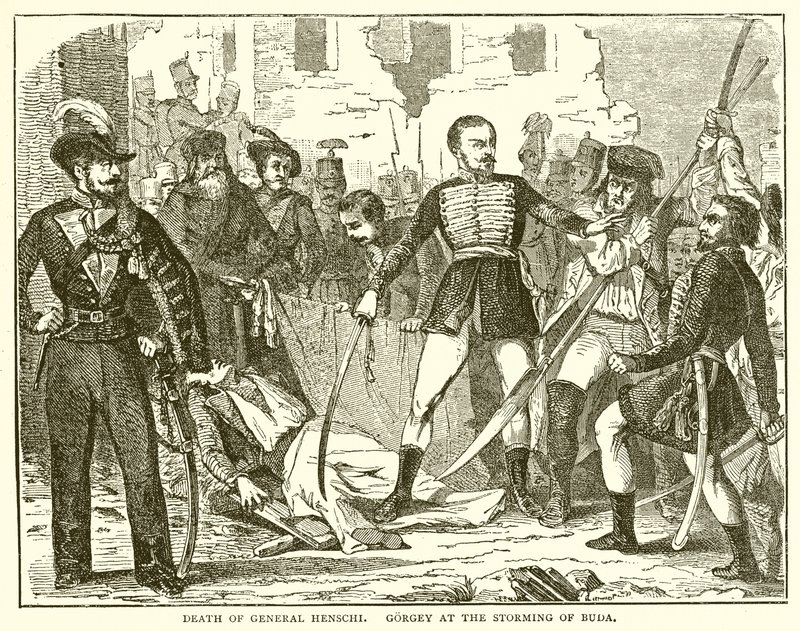 General Henschi'nin ölümü. Buda Fırtınasında Gorgey by English School