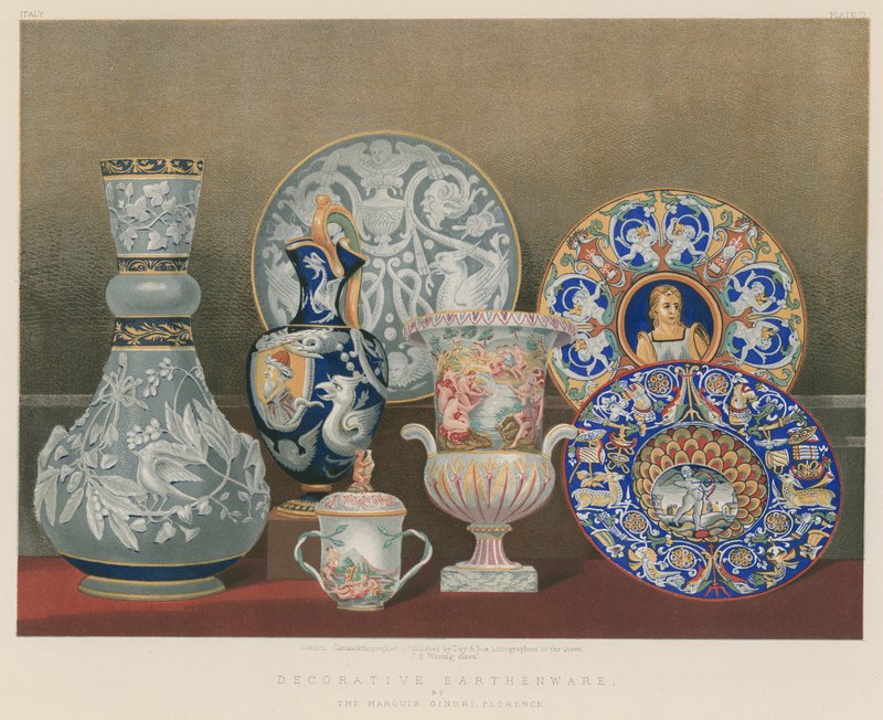 Dekoratif Toprak Kaplar, Marquis Ginori, Floransa by English School