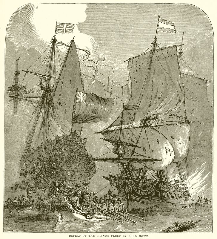 Fransız Filosunun Yenilgisi Lord Howe tarafından by English School