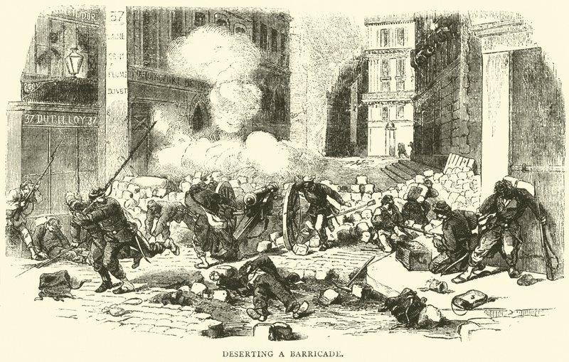 Bir barikatı terk etmek, Nisan 1871 by English School