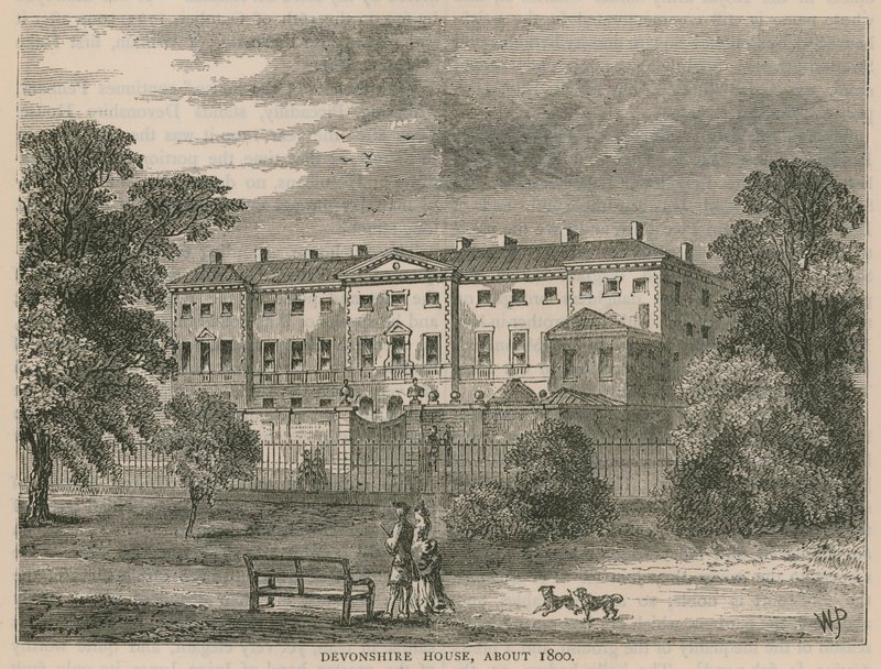 Devonshire House, Londra, yaklaşık 1800 by English School