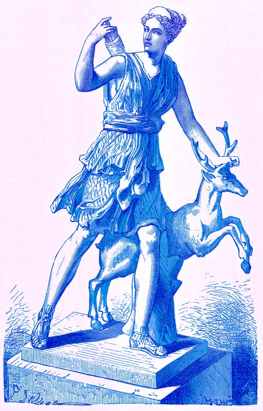 Diana with the Hind, Victor Duruy tarafından Roma Tarihinden bir çizim, 1884