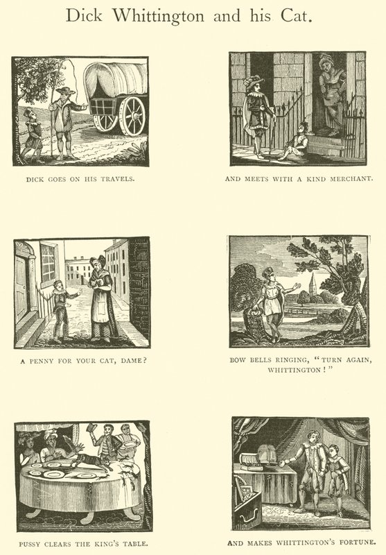 Dick Whittington ve Kedisi (gravür) by English School