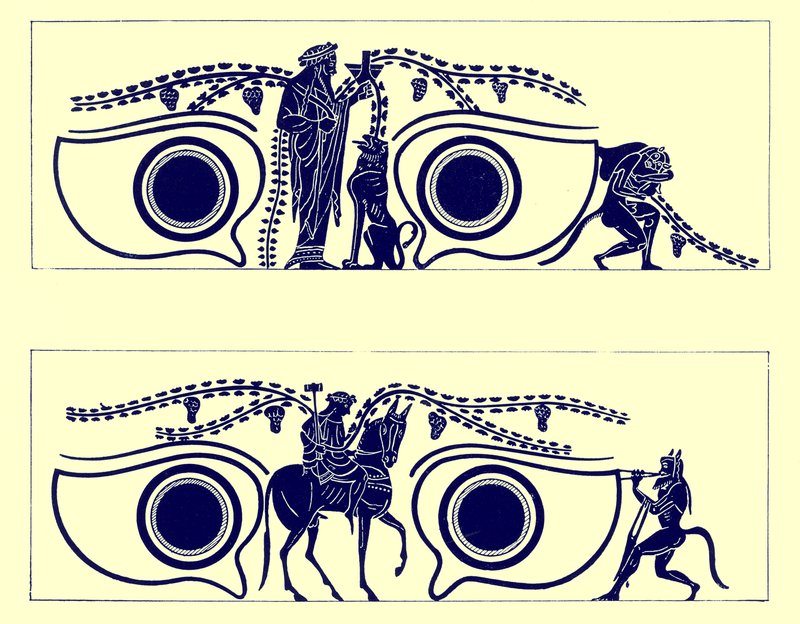 Dionysos, Hephaistos ve satirler, J. E. Harrison ve D. S. MacColl