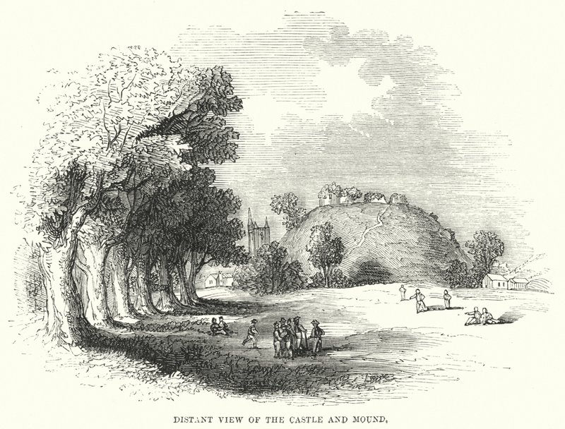 Kale ve Höyüğün Uzaktan Görünümü (gravür) by English School