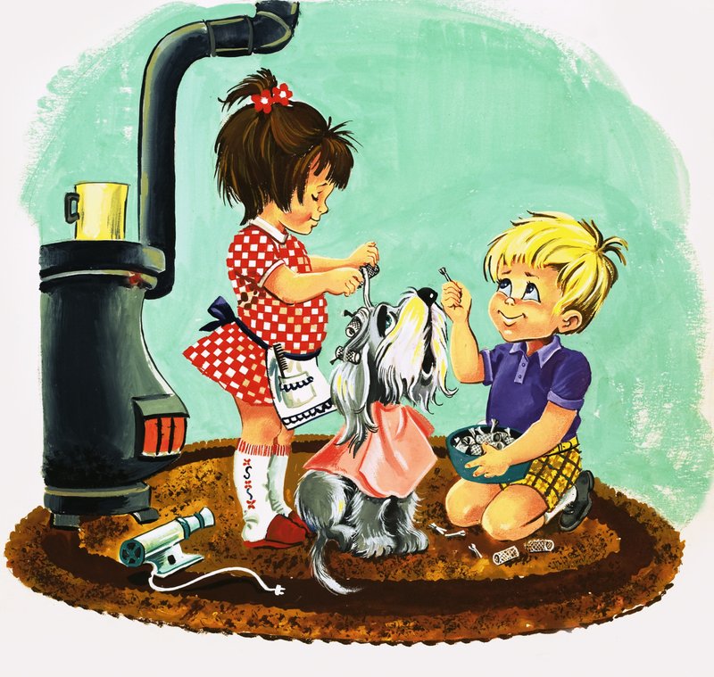 Köpek yıkanıyor by English School