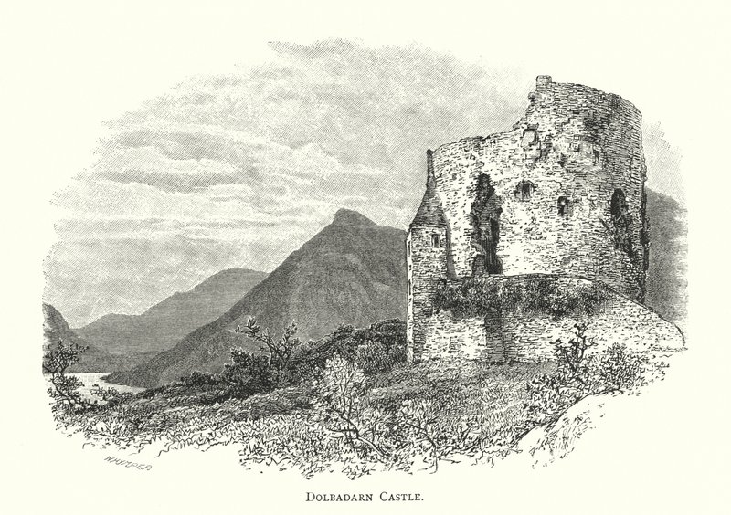 Dolbadarn Kalesi (gravür) by English School