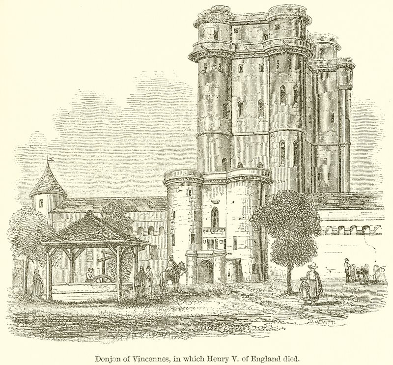 İngiltere Henry V öldüğü Vincennes DONJON, by English School