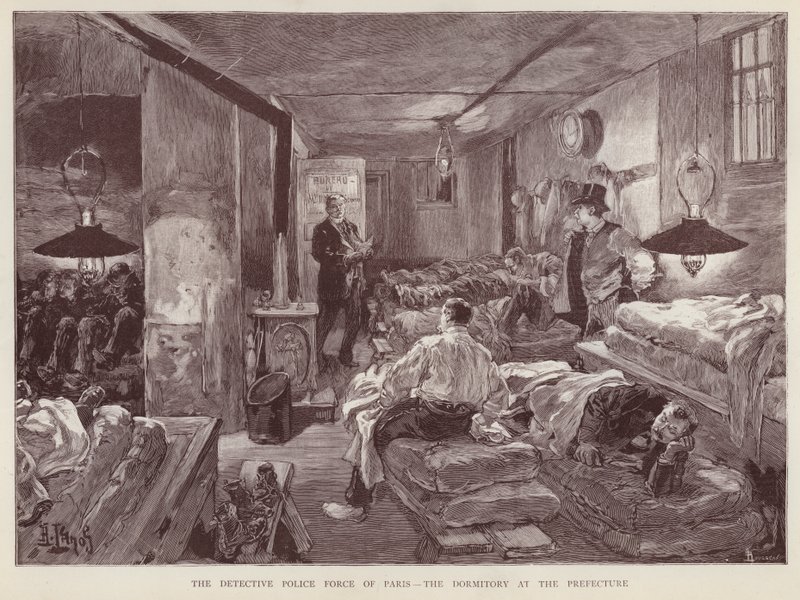 Paris, Fransa Polis Bölgesinde Yurt (litho) by English School