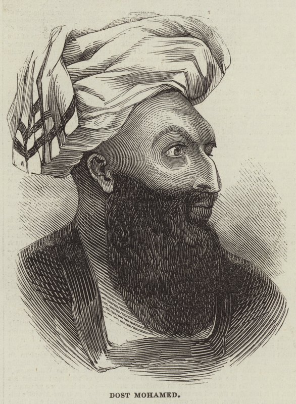 Dost Muhammed (gravür) by English School