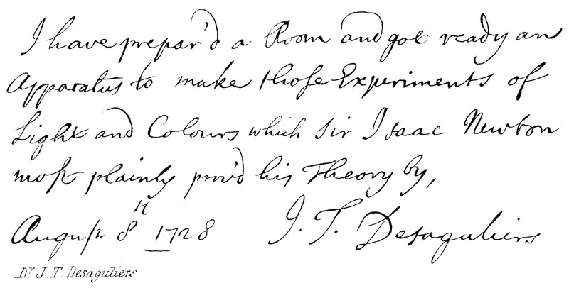 Dr JT Desaguliers by English School