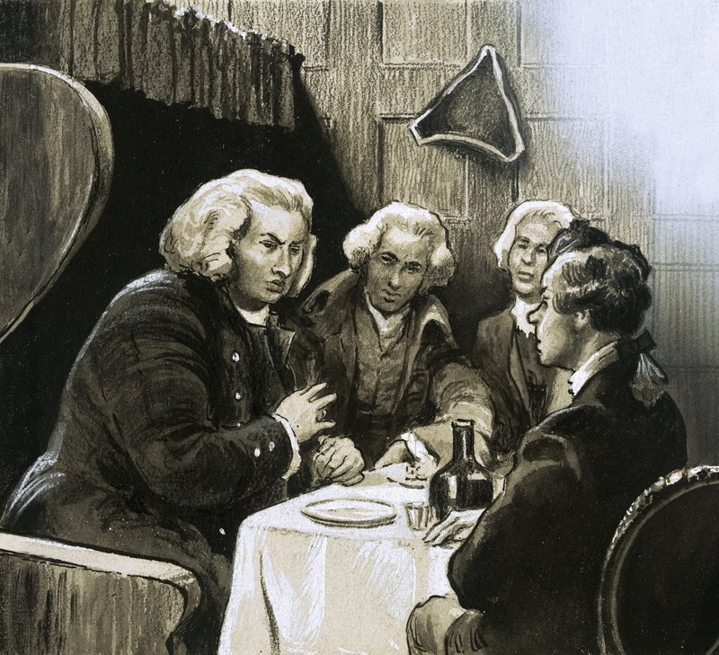 Akşam yemeğinde Dr Johnson by English School