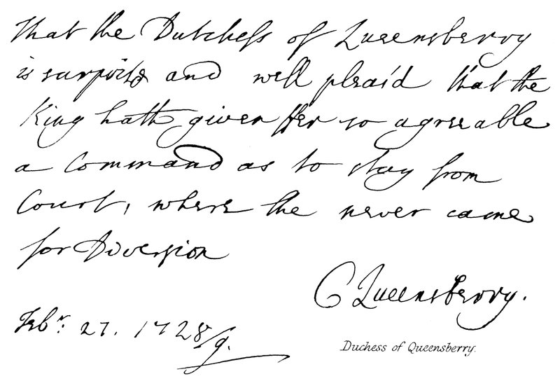 Queensberry Düşesi by English School